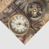 Steampunk Ephemera Klokkaart Gears Decoupage Tissuepapier (Detail)