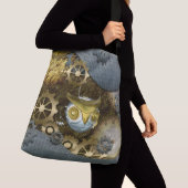 Steampunk,    esomechanische uil crossbody tas (Dichtbij)