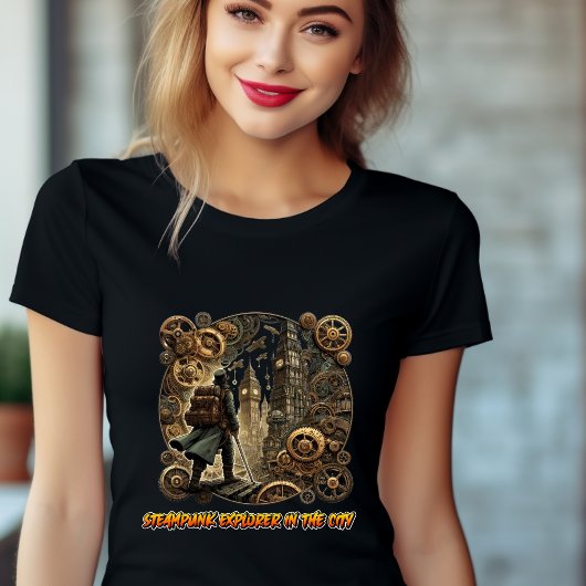 Steampunk Explorer dans la City of Gears T-Shirt