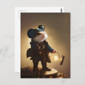 Steampunk Explorer Hamster Briefkaart (Voorkant / Achterkant)