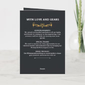 Steampunk Extravaganza Cogs Vintage Programme plat (Dos)