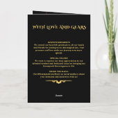 Steampunk Extravaganza Vintage Wedding Programme (Dos)