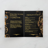 Steampunk Extravaganza Vintage Wedding Programme (Intérieur)