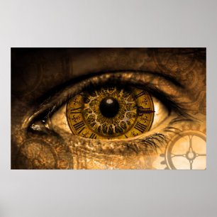 Steampunk Eye Gears Victoriaans Poster