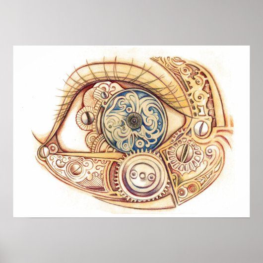 Steampunk Eye op U Poster (Voorkant)
