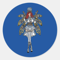 Steampunk Faerie Gal Sticker