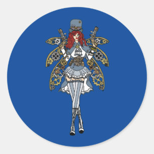 Steampunk Faerie Gal Sticker