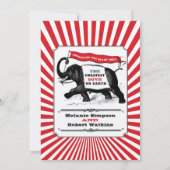 Steampunk Faire-part de mariage rouge (Dos)