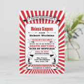 Steampunk Faire-part de mariage rouge (Debout devant)