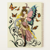 Steampunk Fairy Gele Klok Gears Planner (Achterkant)
