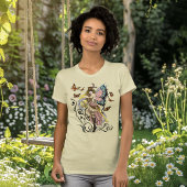 Steampunk Fairy Gele Klok Gears T-shirt