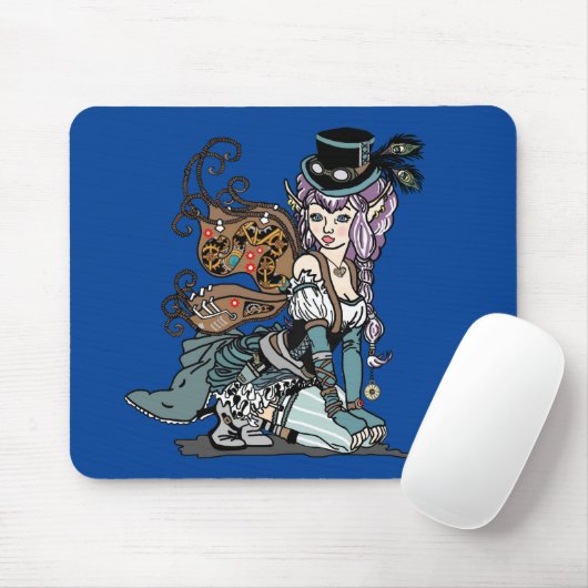 Steampunk Fairy Girl Mousepad Muismat (Met muis)