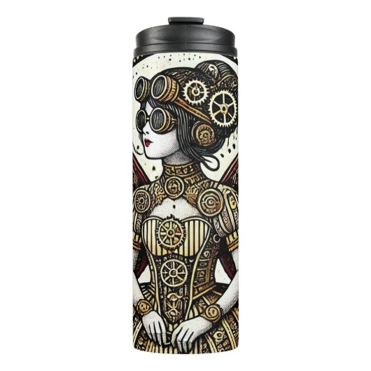  Steampunk Fairy Thermosbeker (Voorkant)