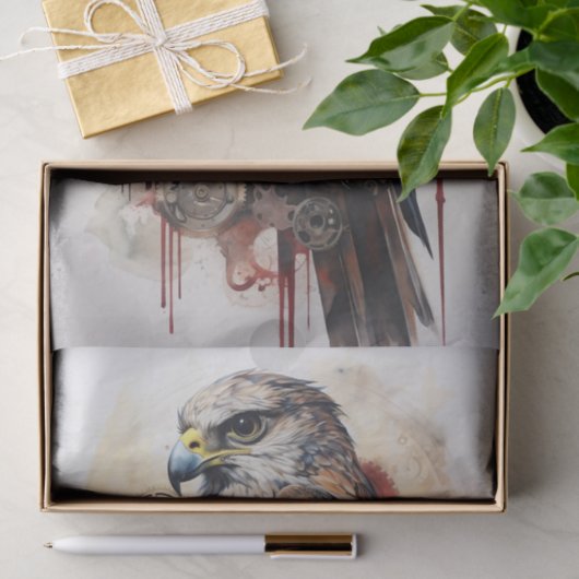 Steampunk Falcon 3 Decoupage papier (Geschenk)