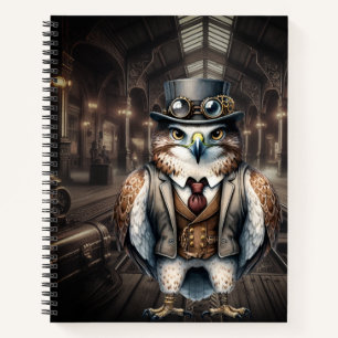 Steampunk Falcon Spiral-Notitieboek Notitieboek