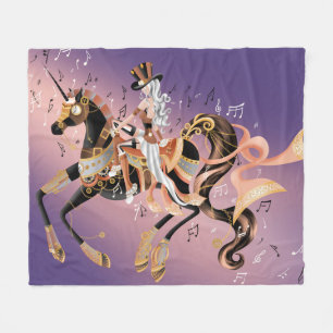 Steampunk Fantasy Art Fleece Deken