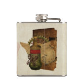 Steampunk Fantasy Collage Fles Heupfles (Achterkant)
