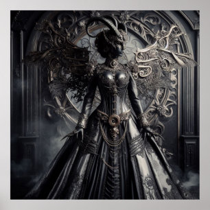 Steampunk Fantasy Duisternis Demon Mode Poster