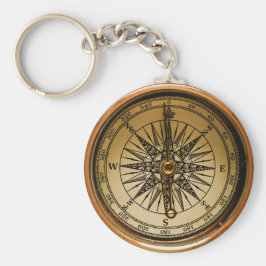 Steampunk Faux Compass Design Sleutelhanger