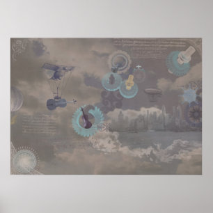 Steampunk Fiddle Strand Poster