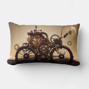 Steampunk-fiets met tandwielen kussen