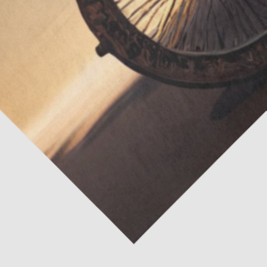 Steampunk-fiets met tandwielen tissuepapier (Detail)