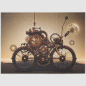 Steampunk-fiets met tandwielen tissuepapier (Voorkant)