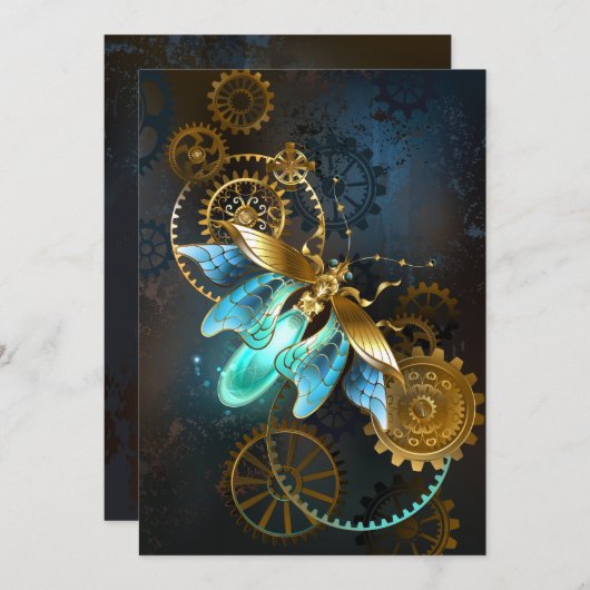 Steampunk Firefly Bedankkaart (Voorkant / Achterkant)