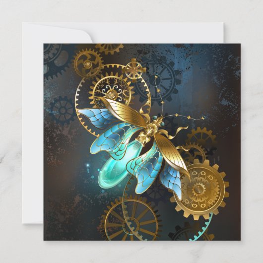 Steampunk Firefly Bedankkaart (Voorkant)