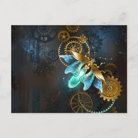 Steampunk Firefly Briefkaart (Voorkant)