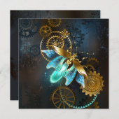 Steampunk Firefly Feestdagenkaart (Voorkant / Achterkant)