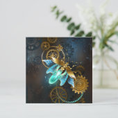 Steampunk Firefly Feestdagenkaart (Staand voorkant)