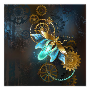 Steampunk Firefly Foto Afdruk