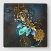 Steampunk Firefly Vierkante Klok (Voorkant)