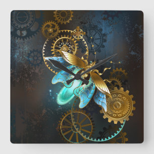 Steampunk Firefly Vierkante Klok