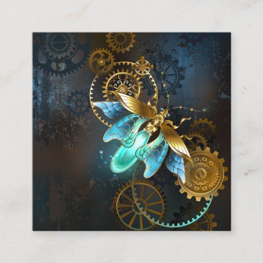 Steampunk Firefly Vierkante Visitekaartje (Voorkant)