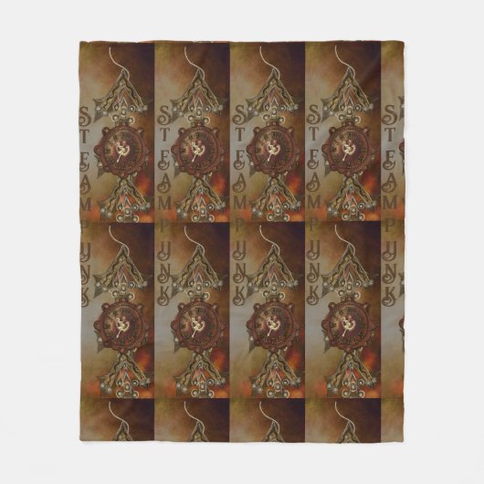 STEAMPUNK FLEECE DEKEN (Voorkant)