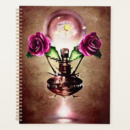 Steampunk Floating Perfume Fles Planner (Voorkant)