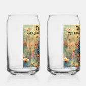 Steampunk Floral Custom Bruiloft Blikvorm Glas (Rechts)