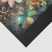 Steampunk Floral Fantasy Cat Portret Decoupage Tissuepapier (Detail)