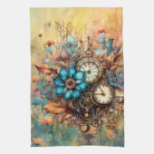 Steampunk Floral Theedoek (Verticaal)