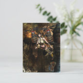 Steampunk Flying Girl briefkaart (Staand voorkant)