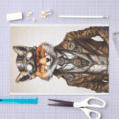  Steampunk Fox Art Tissuepapier (Craft)
