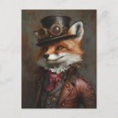 Steampunk Fox met een bril Briefkaart (Voorkant)