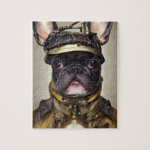 Steampunk French Bulldog Legpuzzel