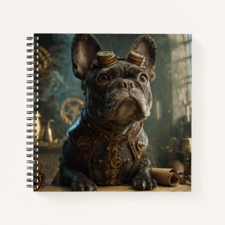 Steampunk Frenchie (Editie 1) - Spiraalschriftboek Notitieboek