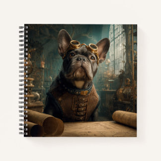Steampunk Frenchie (Editie 2) - Deluxe Spiraal Notitieboek