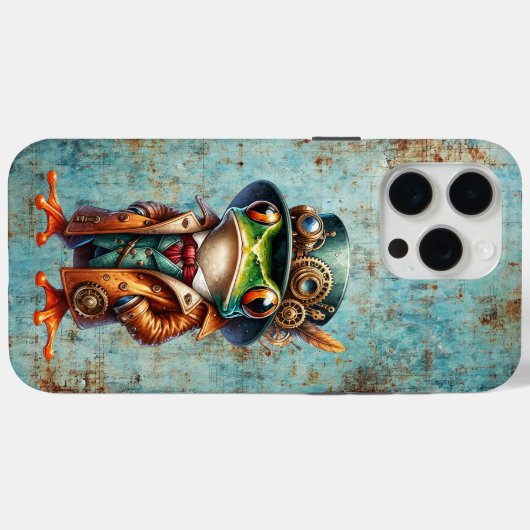 Steampunk Frog Case-Mate iPhone Case (Achterkant (horizontaal))