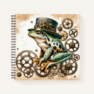 Steampunk Frog & Gears Spiraal Notitieboek