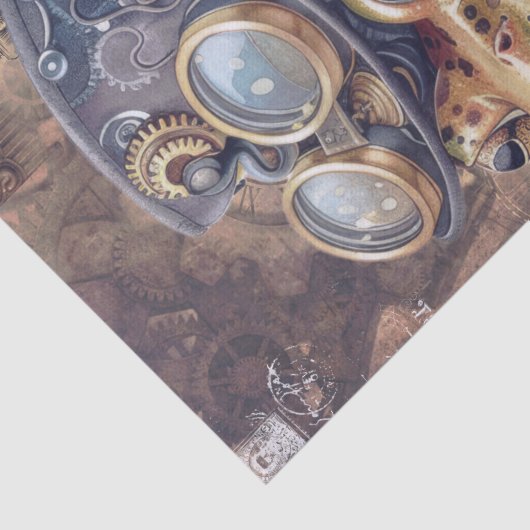 Steampunk Frog Tissuepapier (Detail)